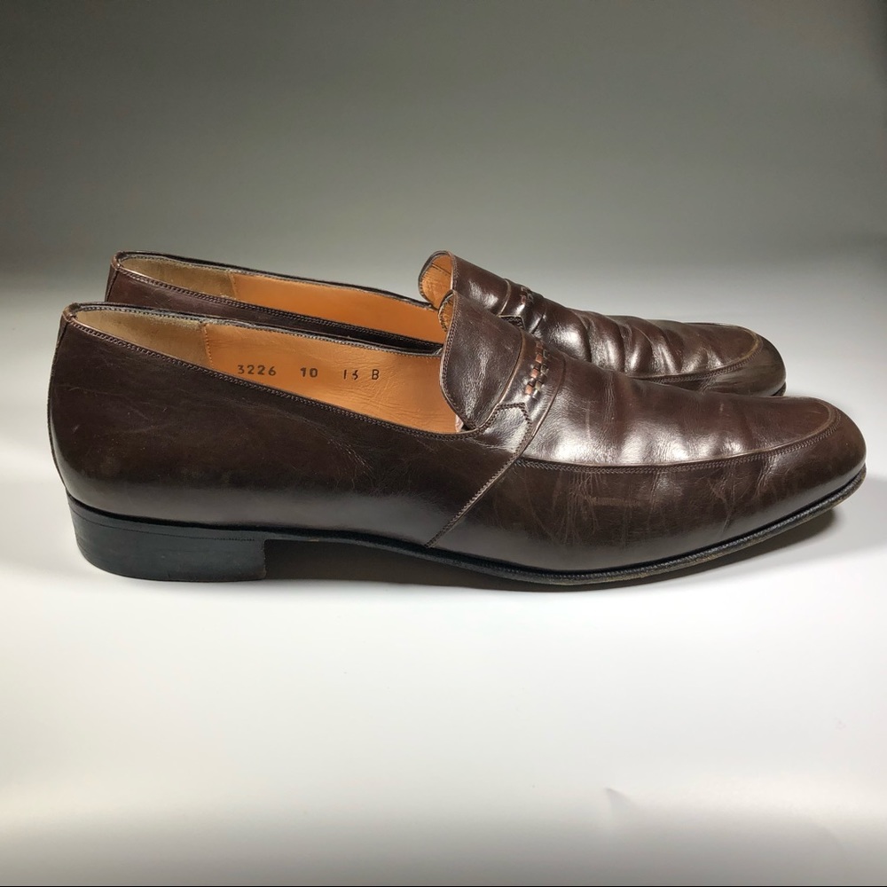 Mens Salvatorre Ferragamo Loafers Brown Braided